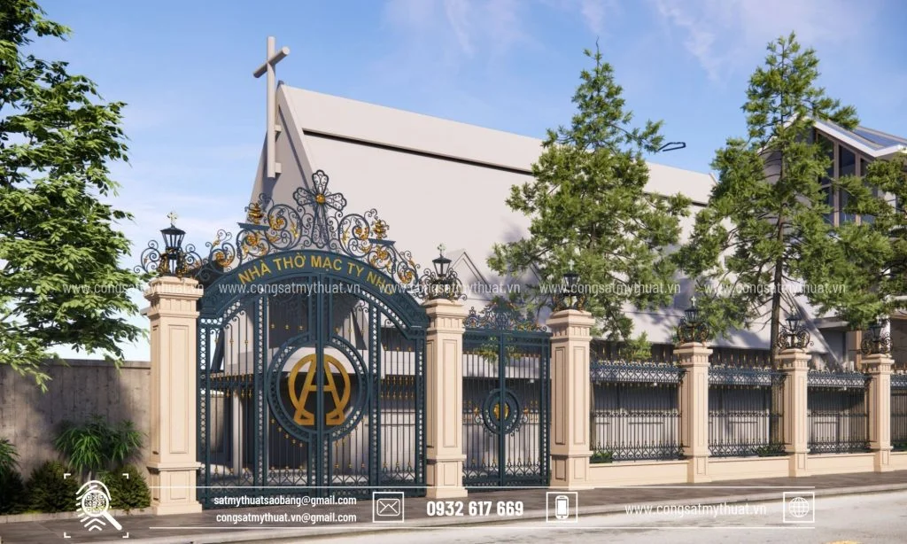 cổng sắt mỹ thuật sao băng cssb .0028jpg