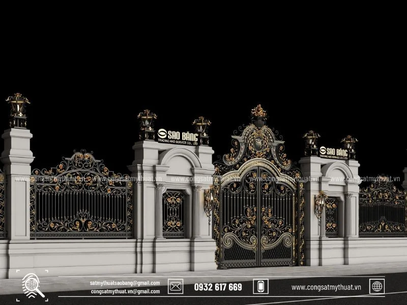 Cổng Sắt Mỹ Thuật CSSB 0025