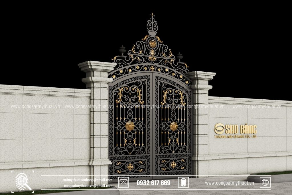 Cổng sắt mỹ thuật tại Cơ khí mỹ thuật Sao Băng