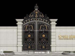 Cổng sắt mỹ thuật CSSB 0019