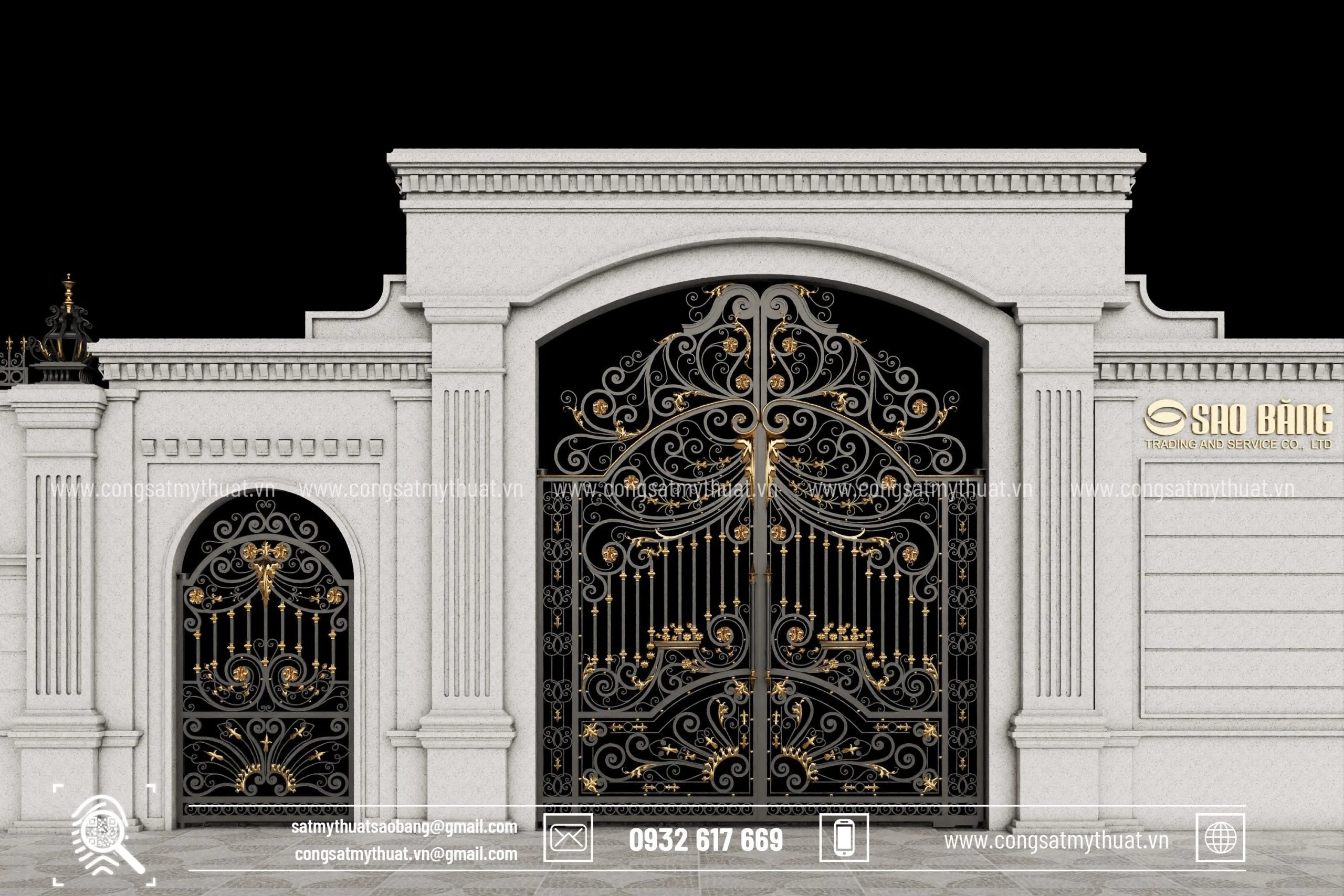 Cổng sắt mỹ thuật CSSB 0020