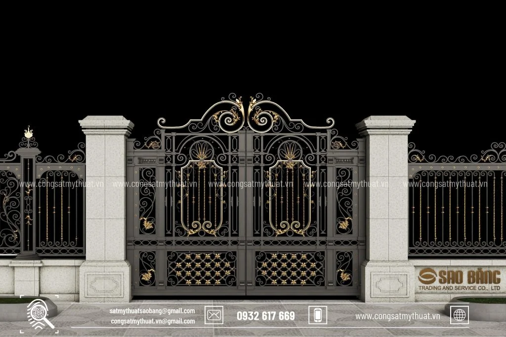 Chuẩn kích thuớc cổng 2 cánh 