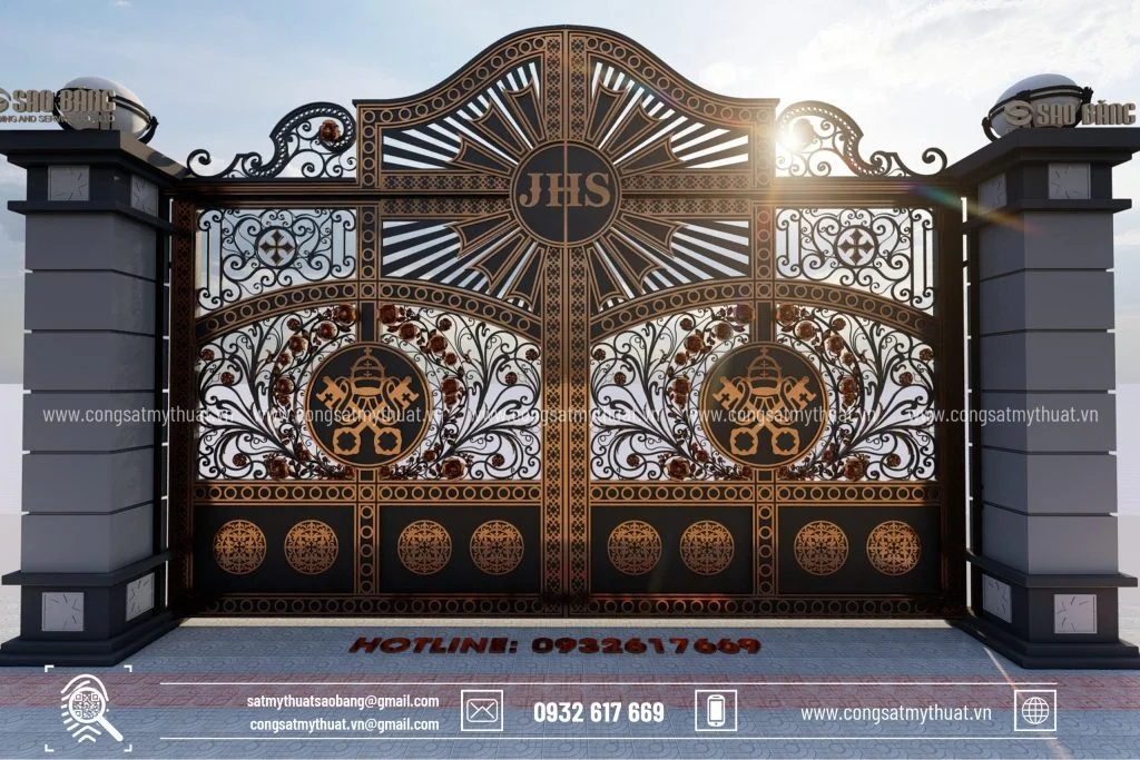 mẫu cổng nhà thờ công giáo mới nhất hiện nay