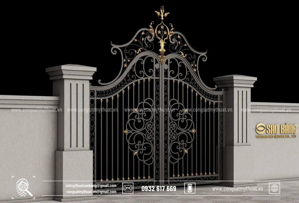 Những mẫu cổng sắt đơn giản