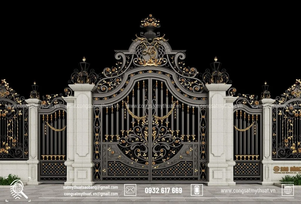 Mẫu cổng biệt thự tân cổ điển