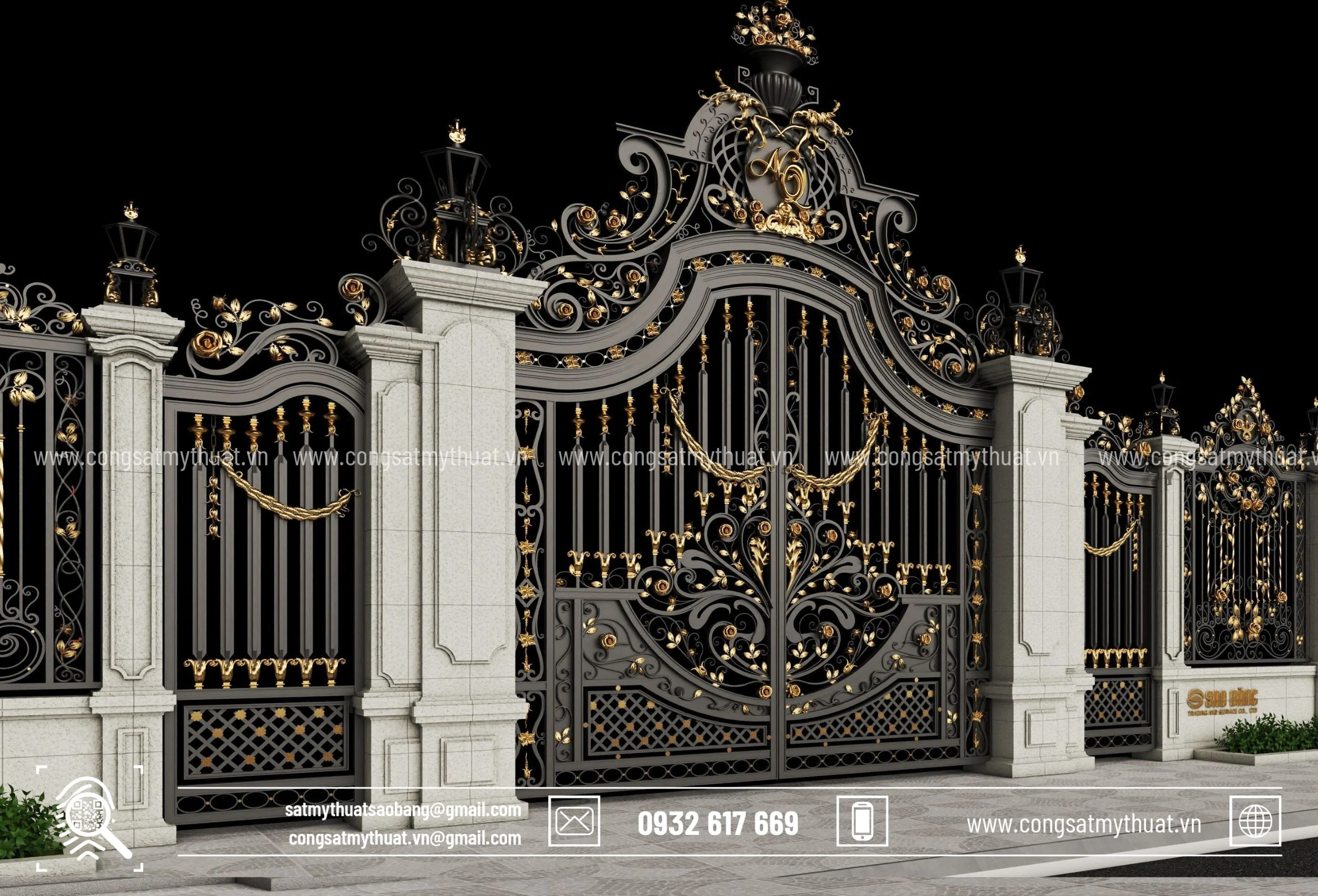Cổng sắt mỹ thuật CSSB 0023