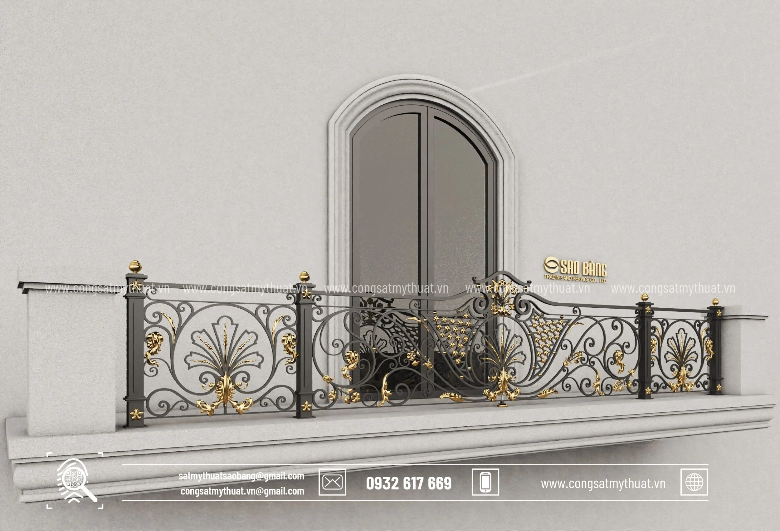 Ban công sắt mỹ thuật BCSB 0001