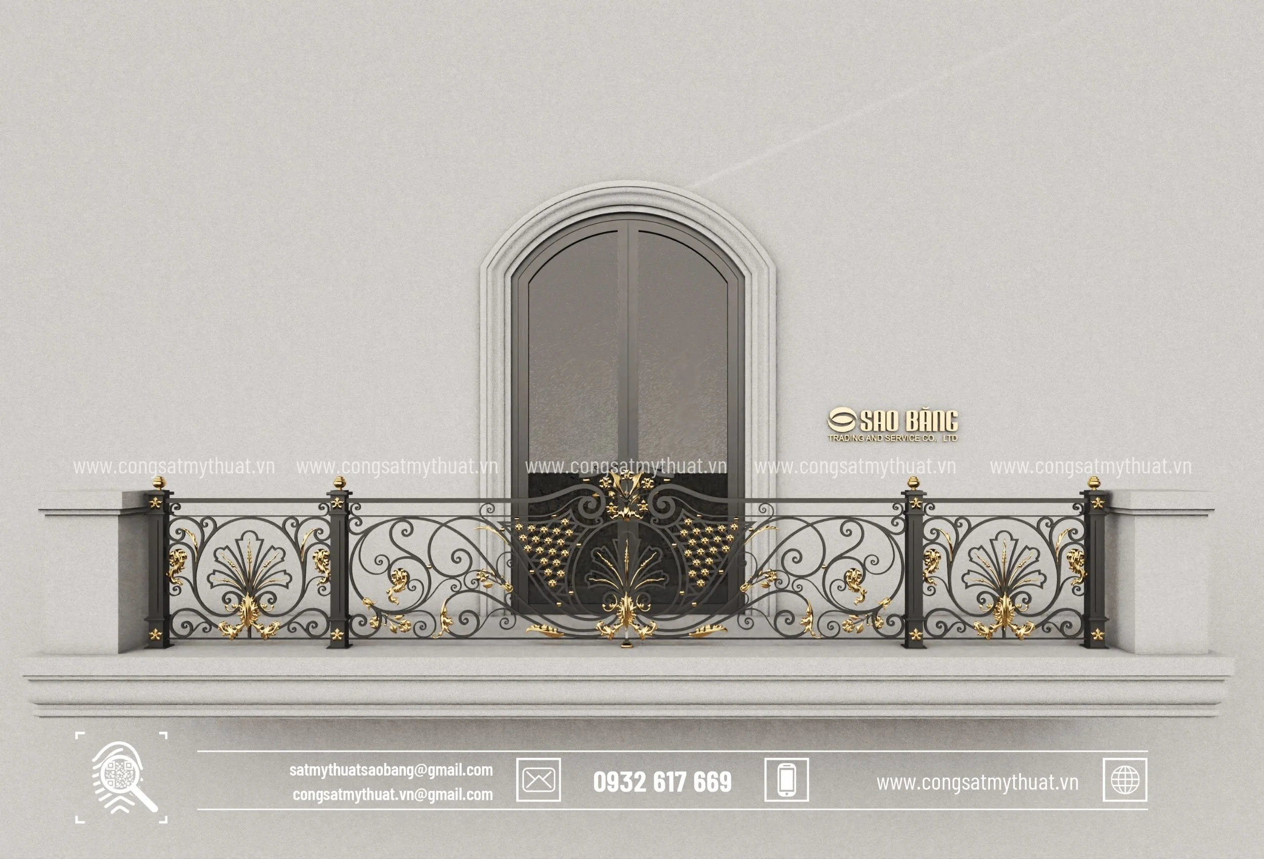 Ban công sắt mỹ thuật BCSB 0001