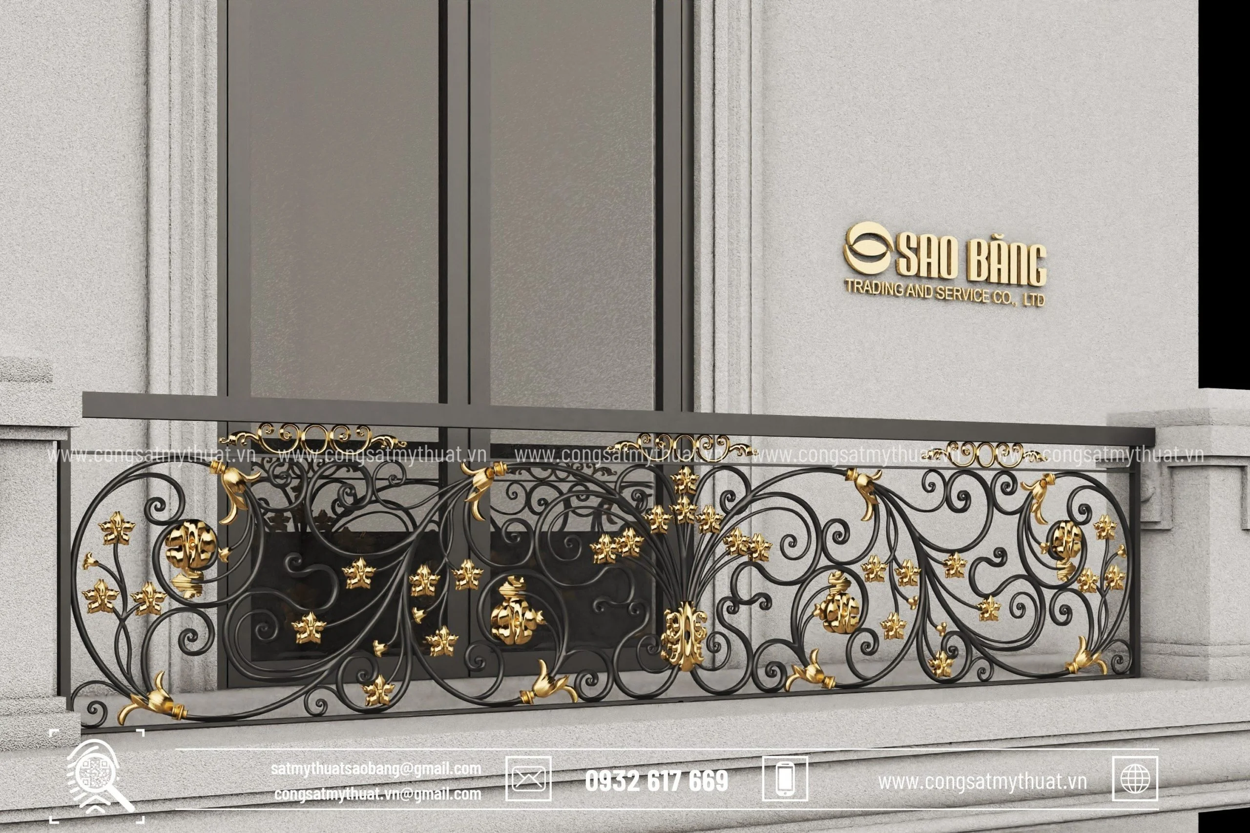 Ban công sắt mỹ thuật BCSB 0005