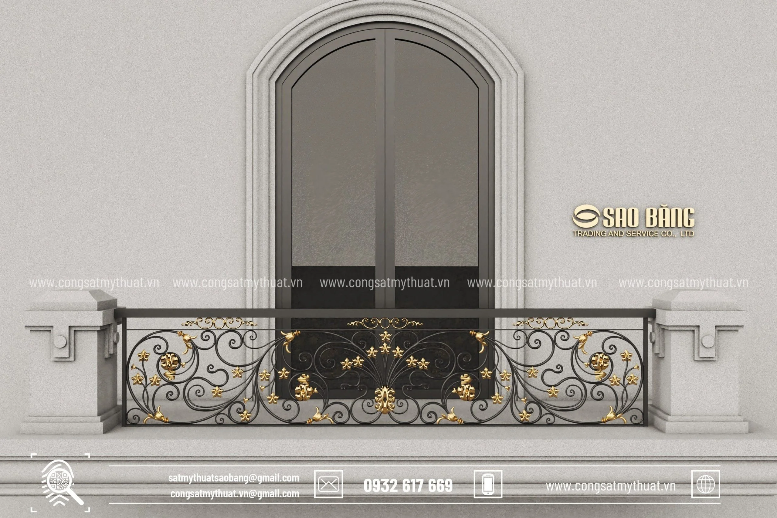 Ban công sắt mỹ thuật BCSB 0005