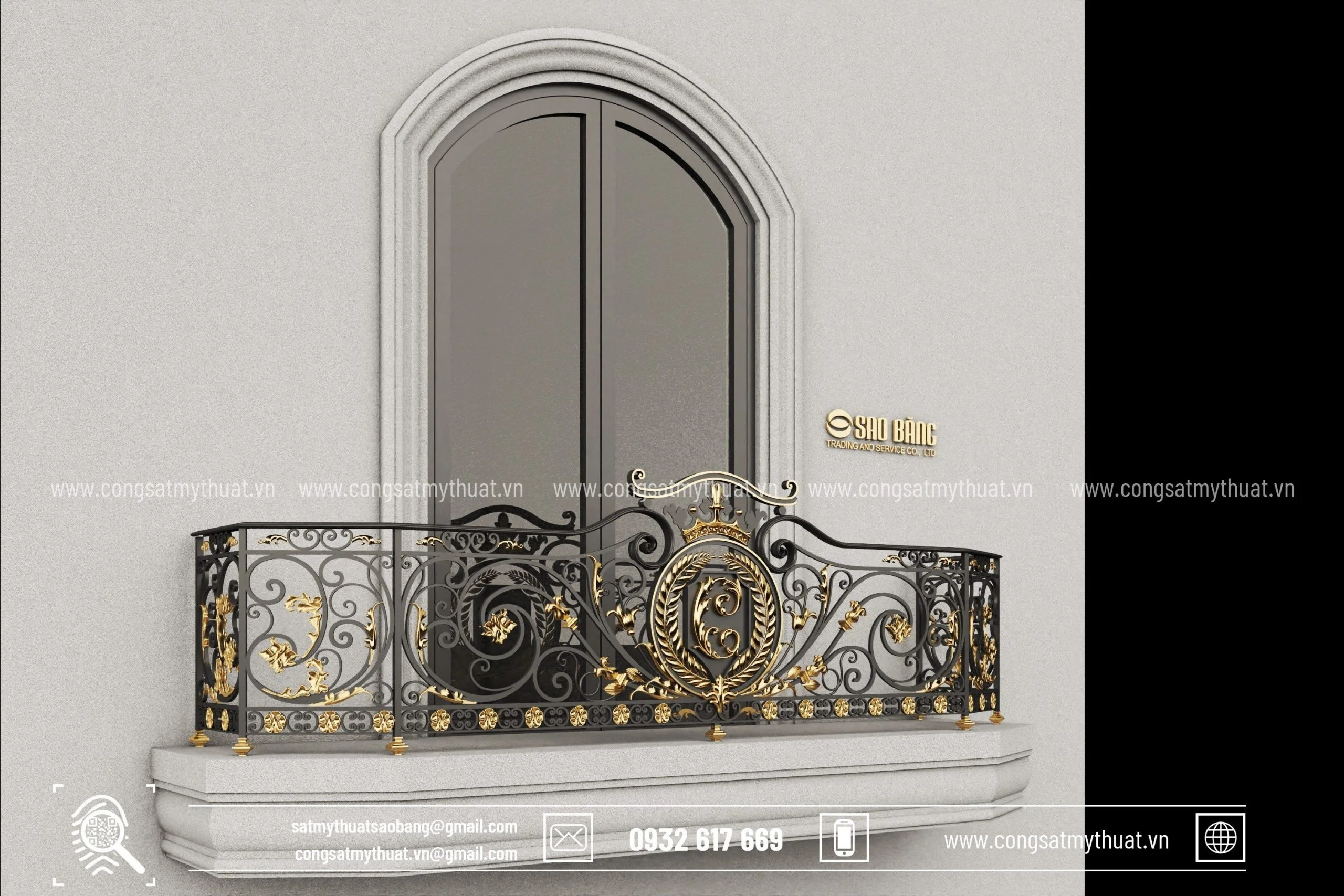 Ban công sắt mỹ thuật BCSB 0007