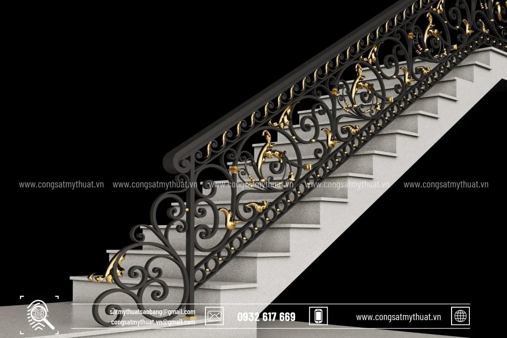 Lan can sắt mỹ thuật tại Cơ khí Sao Băng