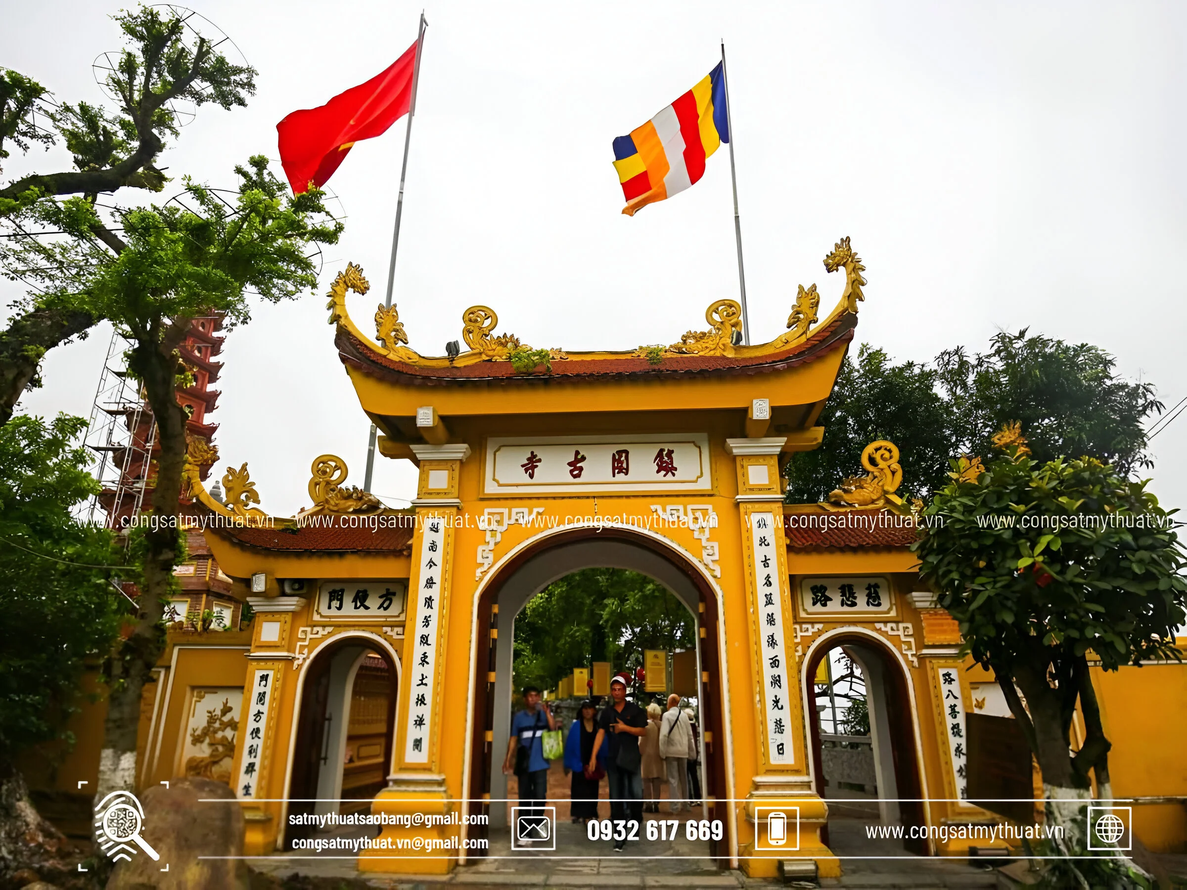52+ Mẫu cổng chùa đẹp nhất Việt Nam thời thượng nhất 2025 Cổng chùa Trần Quốc