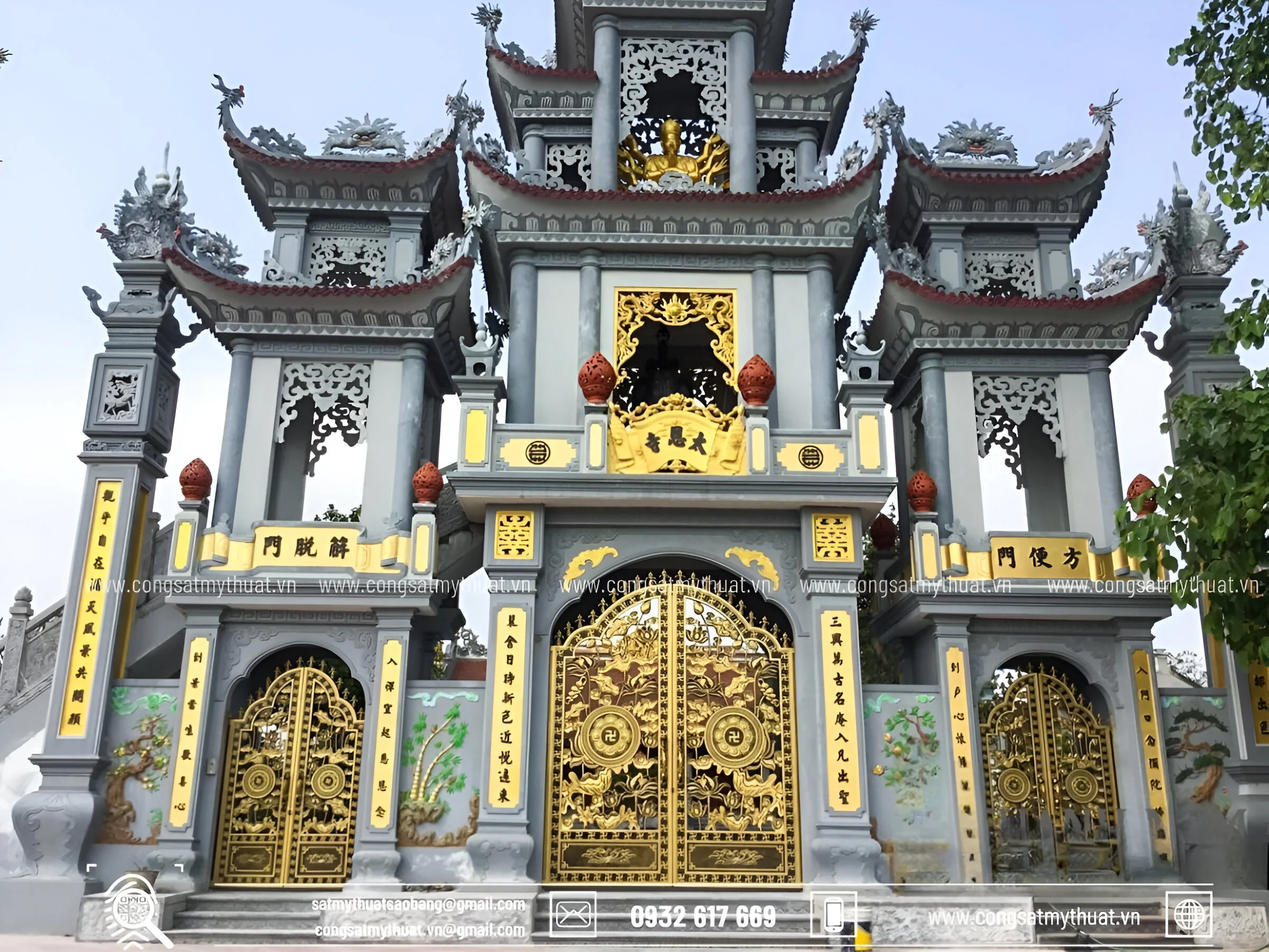 52+ Mẫu cổng chùa đẹp nhất Việt Nam thời thượng nhất 2025 Cổng chùa bằng đá hoành tráng