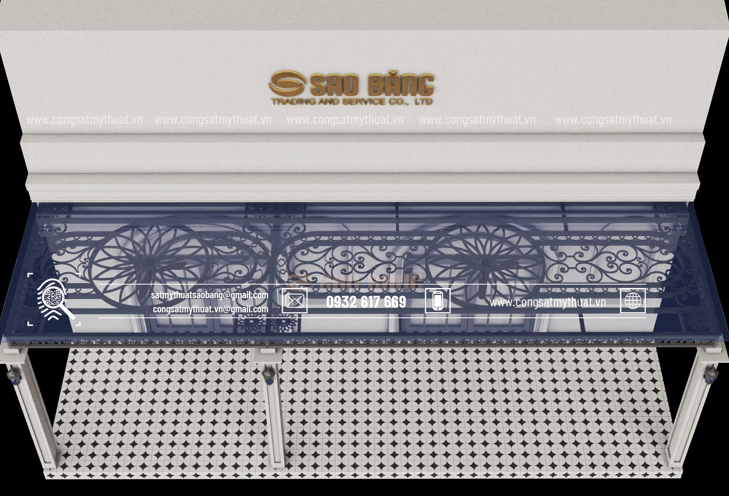 Mái kính mỹ thuật MKSB 0004