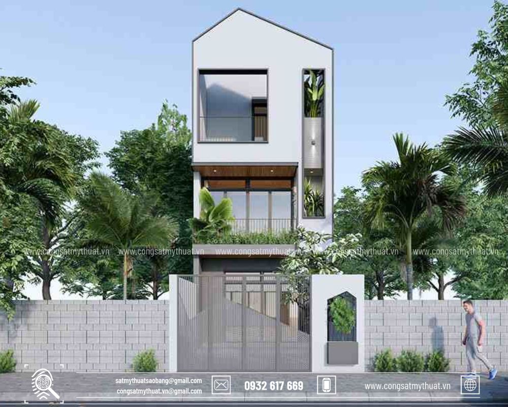 cổng nhà 5m đẹp 