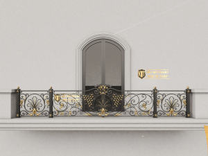 Ban công sắt mỹ thuật BCSB-0001 kiểu dáng hoàng gia KTT BC001.1