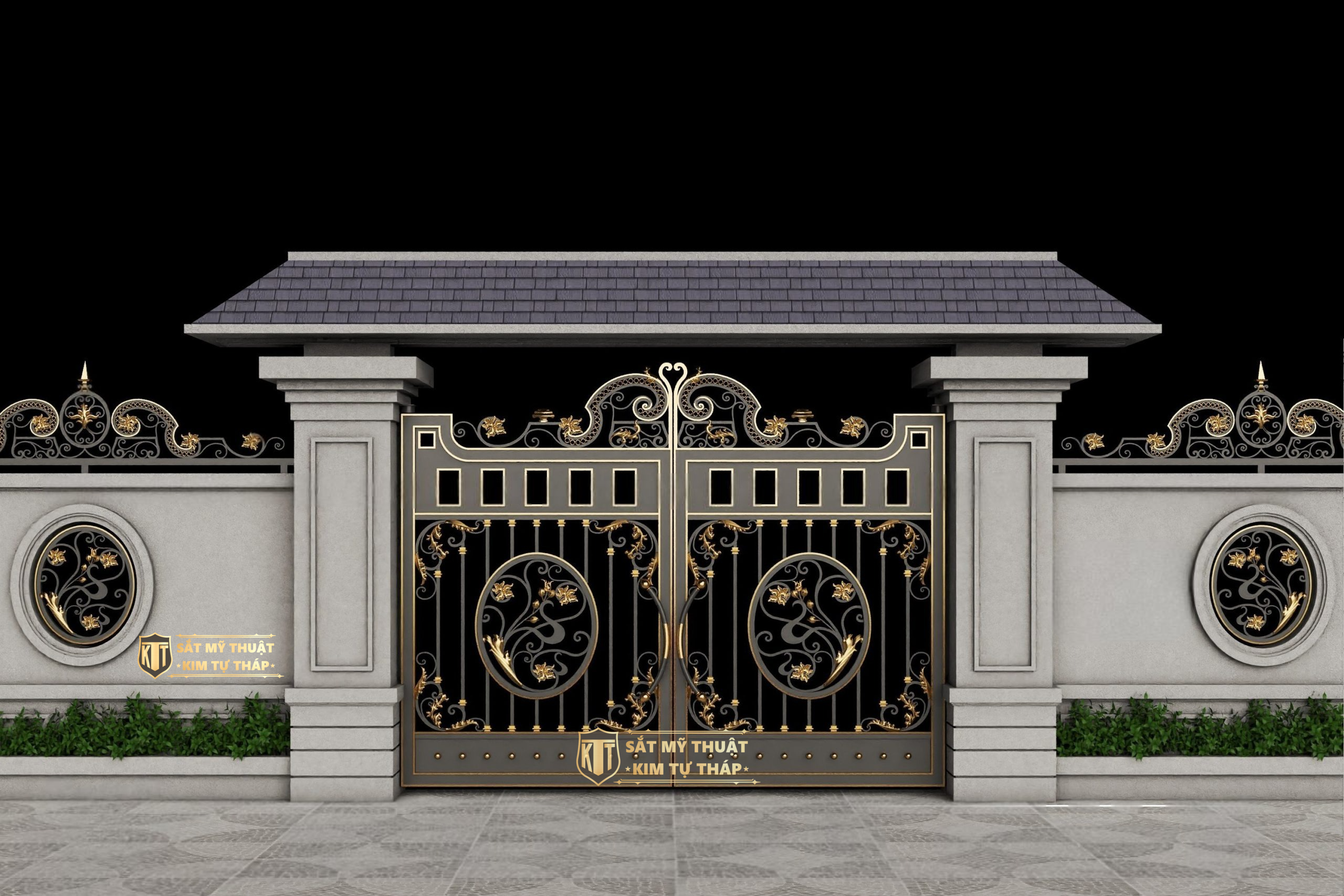 101+ Mẫu cổng biệt thự đẹp hiện đại & đơn giản lộng lẫy nhất KTT CS026