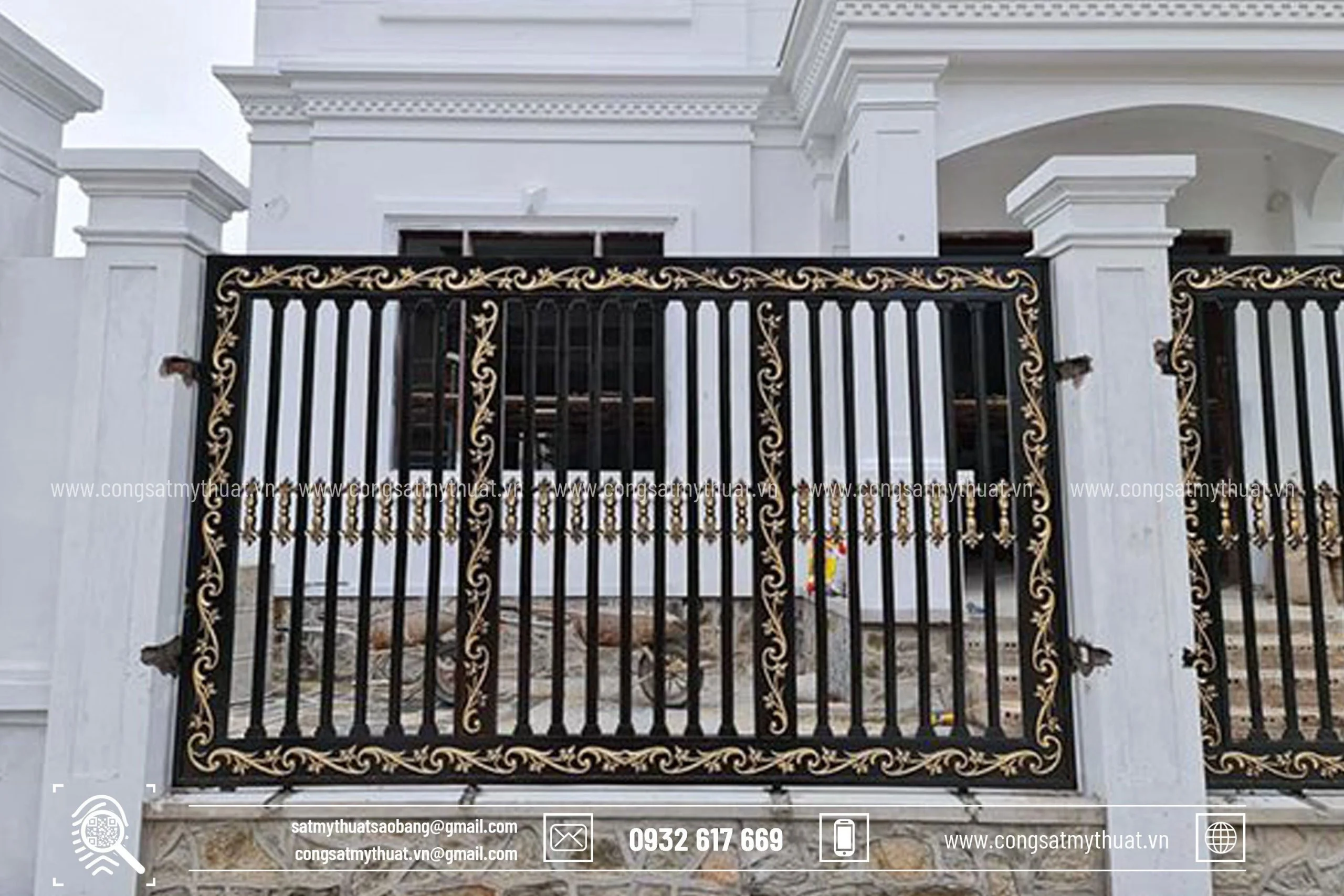 Hàng rào sắt mỹ thuật HRSB-0004 thời thượng, độc đáo hang-rao-sat-my-thuat-HRSB-0004