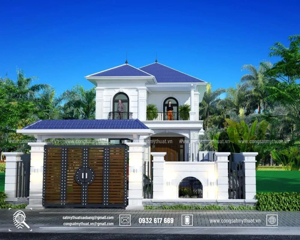 152+ Mẫu biệt thự 2 tầng mái Thái đẹp ưa chuộng nhất (2025) biệt thự 2 tầng mái thái ở nông thôn