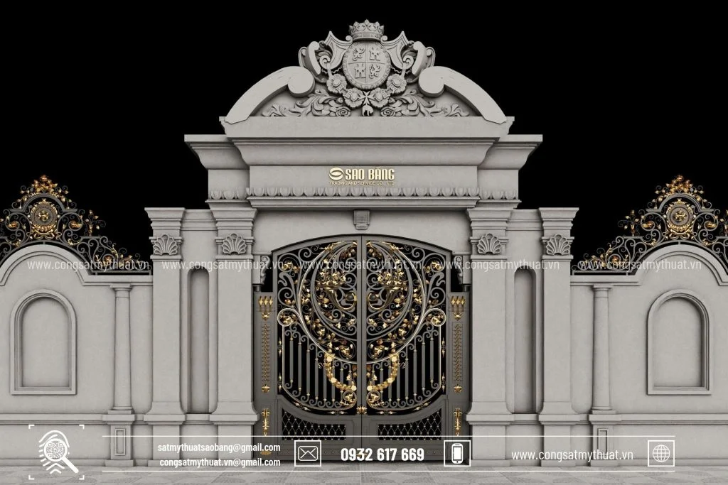 Làm cổng sắt mỹ thuật tại Cơ khí Sao Băng