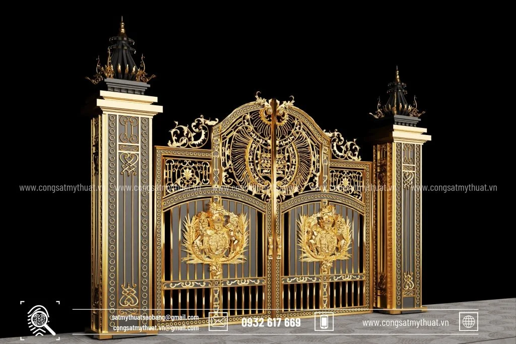 Cổng biệt thự sân vườn bền, đẹp, an toàn.