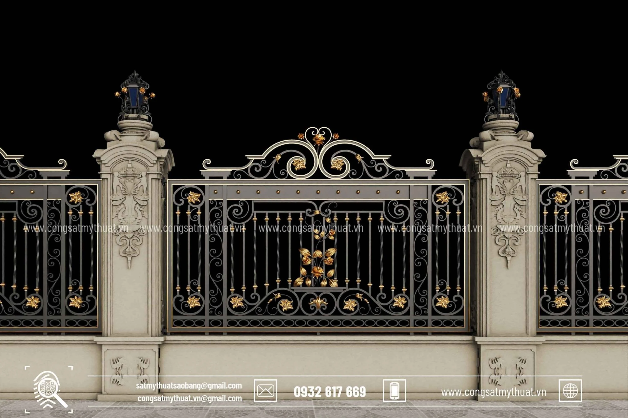 Hàng rào sắt mỹ thuật HRSB-0006