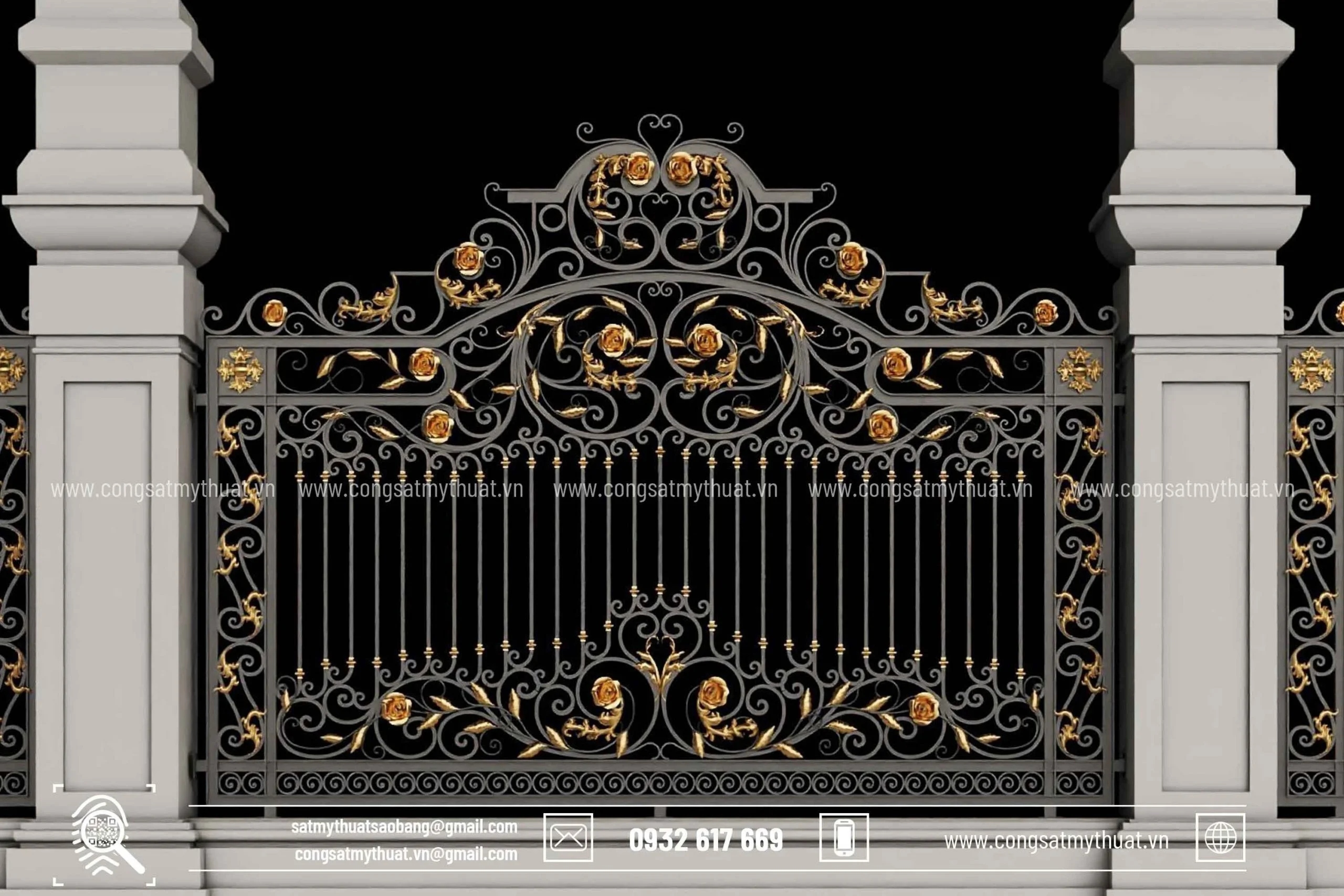 Hàng rào sắt mỹ thuật HRSB-0007-4