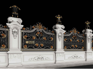 Hàng rào sắt mỹ thuật HRSB-0005 Cổ điển sang trọng KTT HR003.3