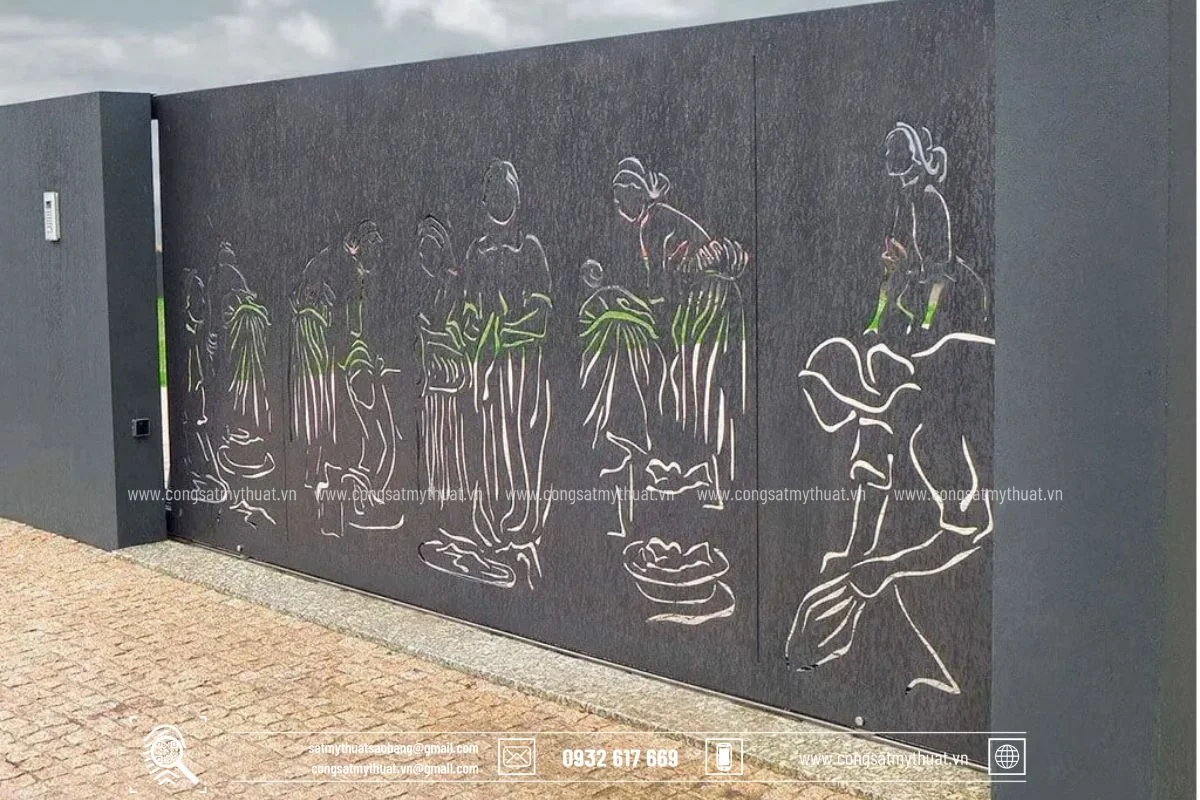 Hướng dẫn cách làm cổng sắt lùa đơn giản chi tiết nhất 4