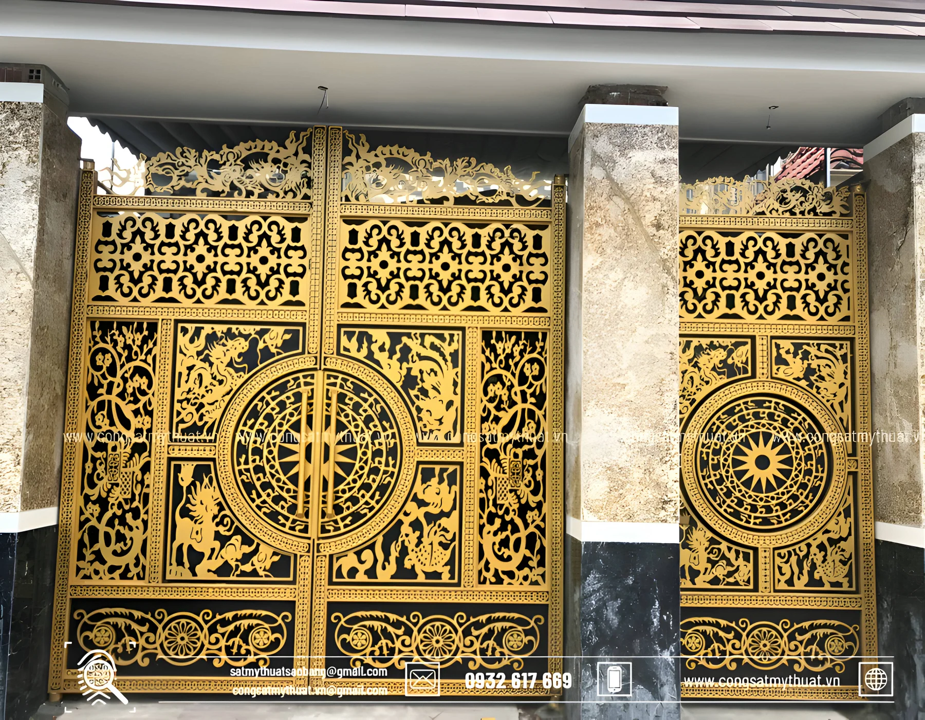 101+ Mẫu cổng biệt thự đẹp hiện đại & đơn giản lộng lẫy nhất Cửa sắt biệt thự công nghệ CNC