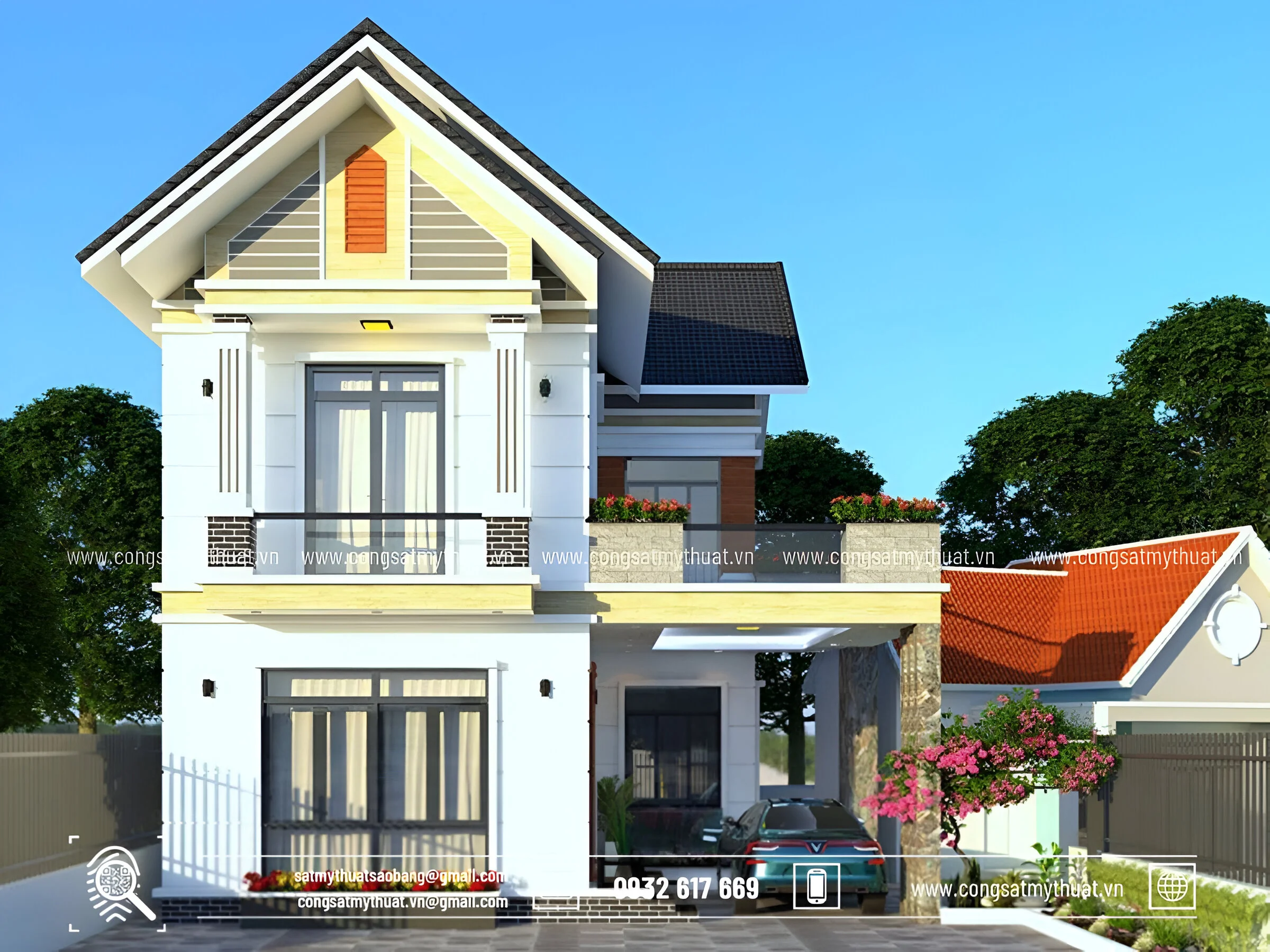 Kích thước cổng nhà cho ô tô (7 - 5) chỗ vào được chuẩn lỗ ban Thiết kế cổng cho ô tô vào nhà
