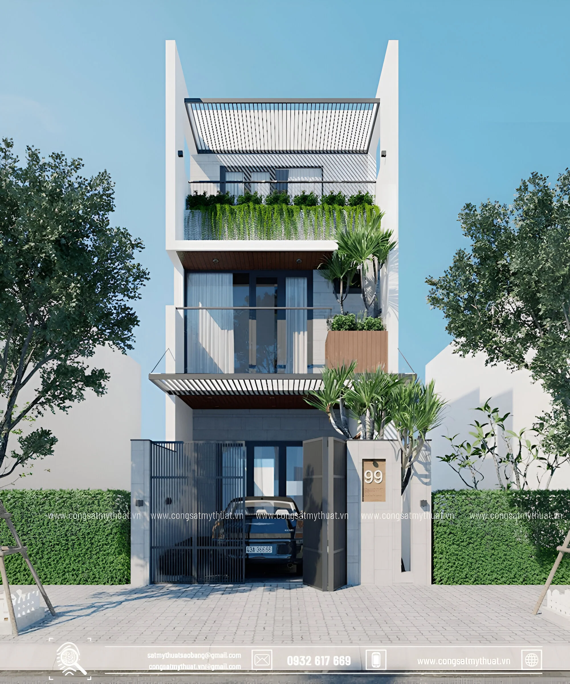 Kích thước cổng nhà cho ô tô (7 - 5) chỗ vào được chuẩn lỗ ban làm cổng để ô tô vào