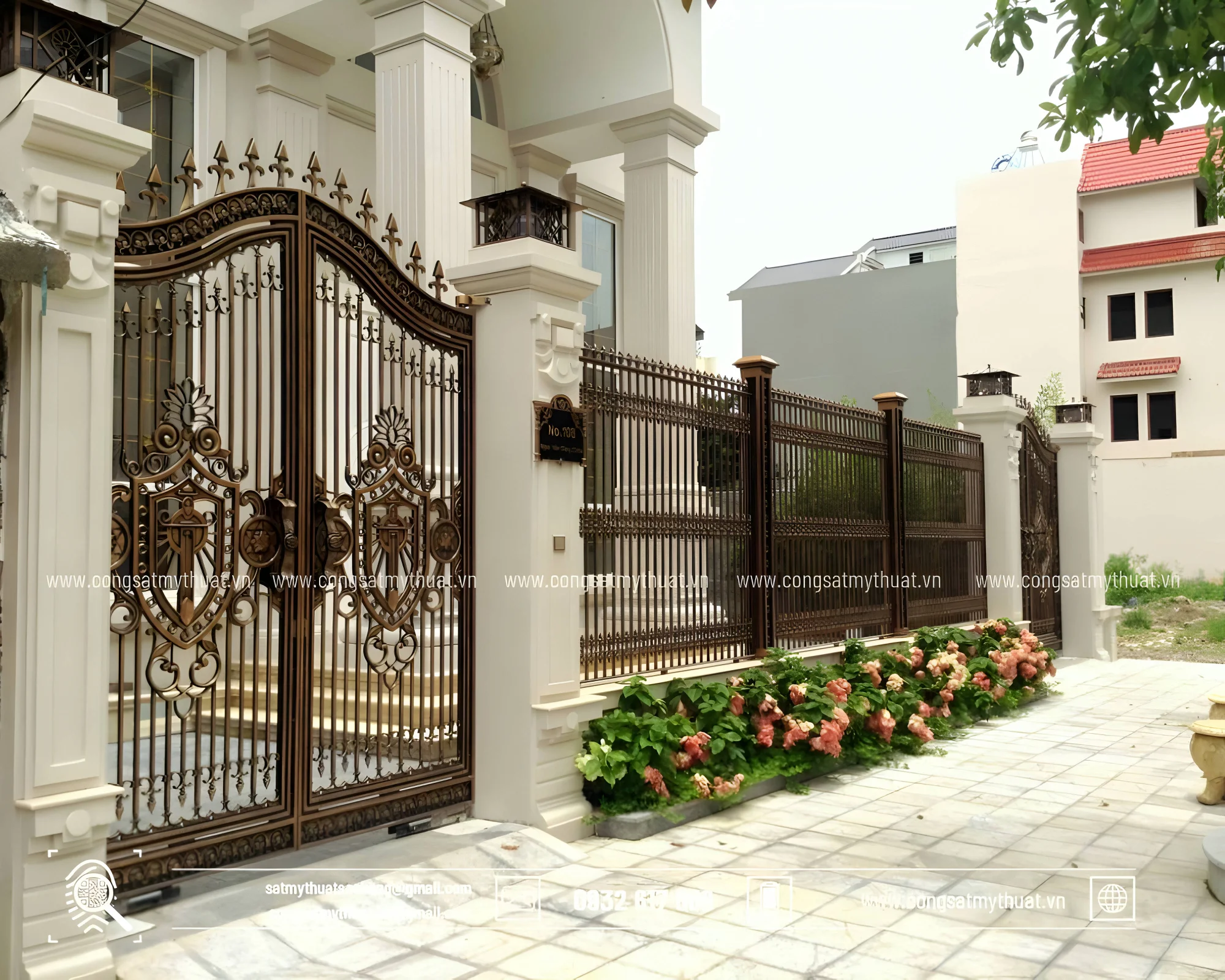 101+ Mẫu cổng biệt thự đẹp hiện đại & đơn giản lộng lẫy nhất Cổng tường rào biệt thự đẹp 2023