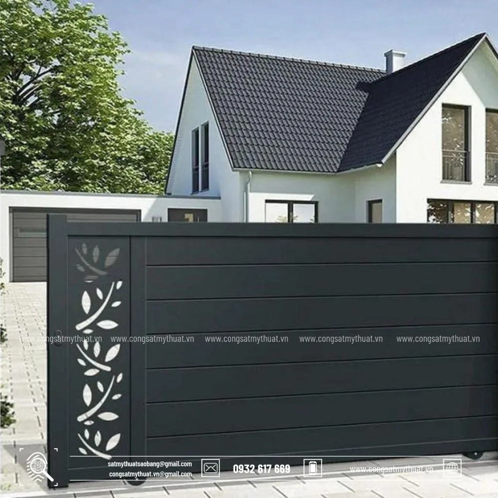 Top 50+ mẫu cửa cổng sắt lùa đẹp nhất năm 2023 8