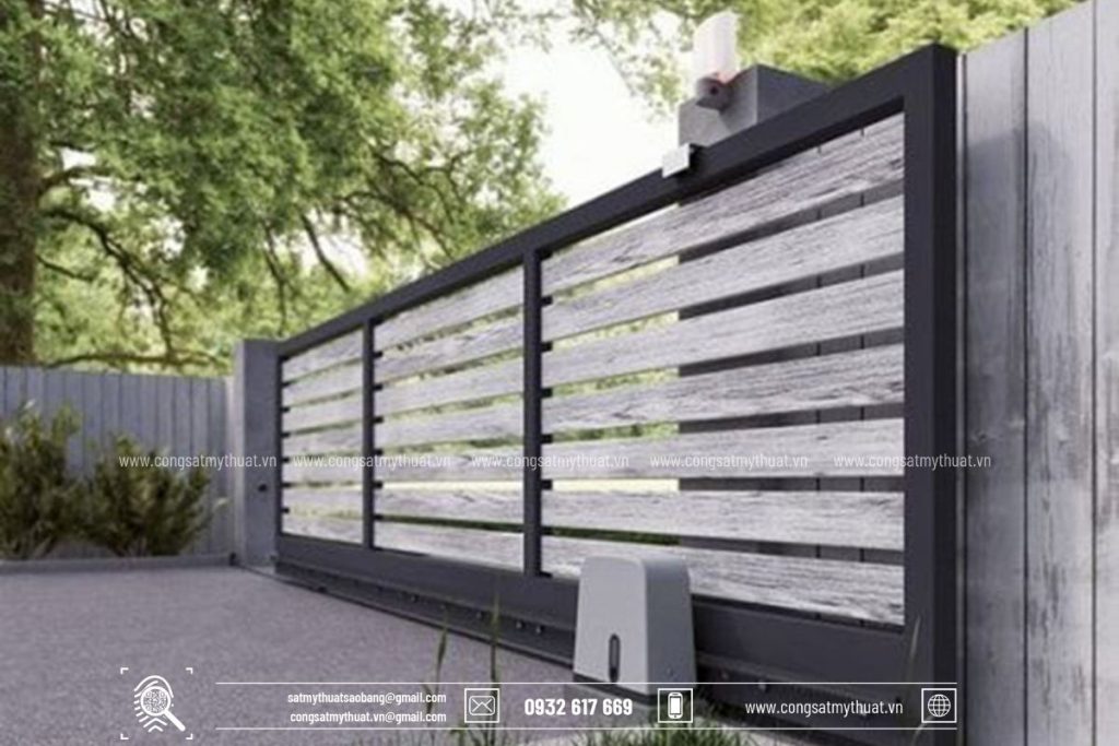 cổng sắt trượt ngang