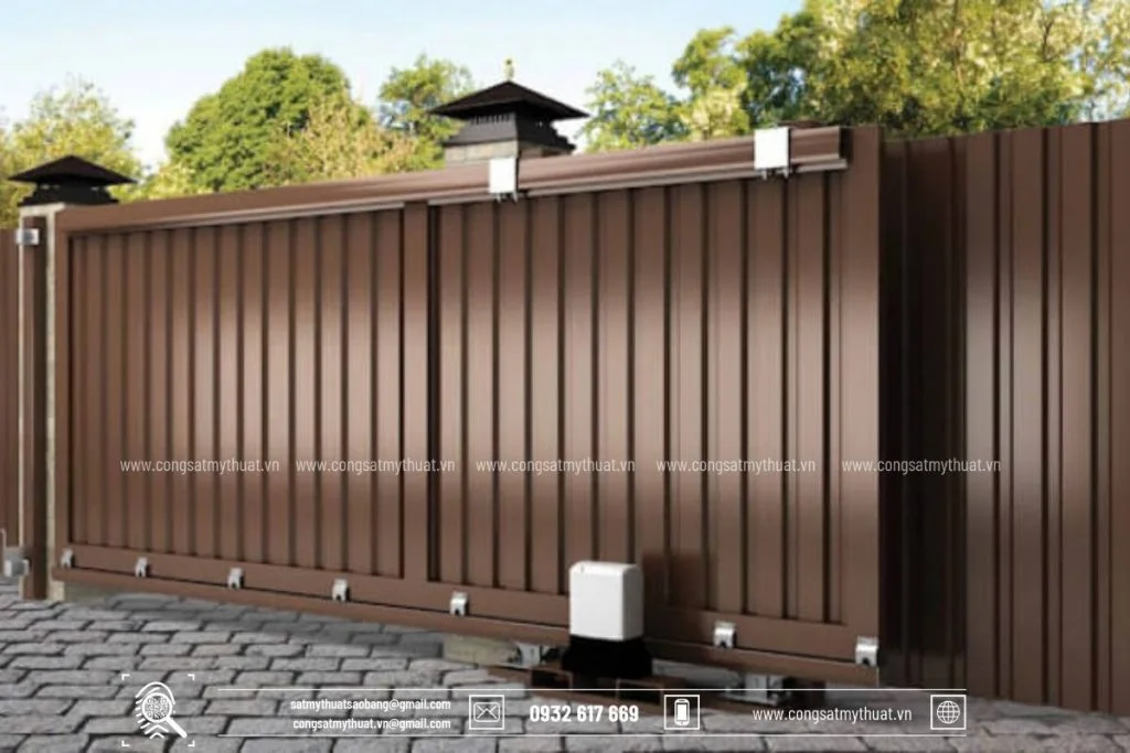 mẫu cổng sắt trượt đẹp