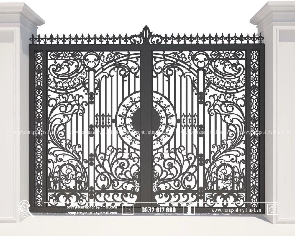 20+ File cad cổng sắt mỹ thuật đẹp mới chi tiết từ A đến Z 2025 Thiết kế cổng sắt nghệ thuật