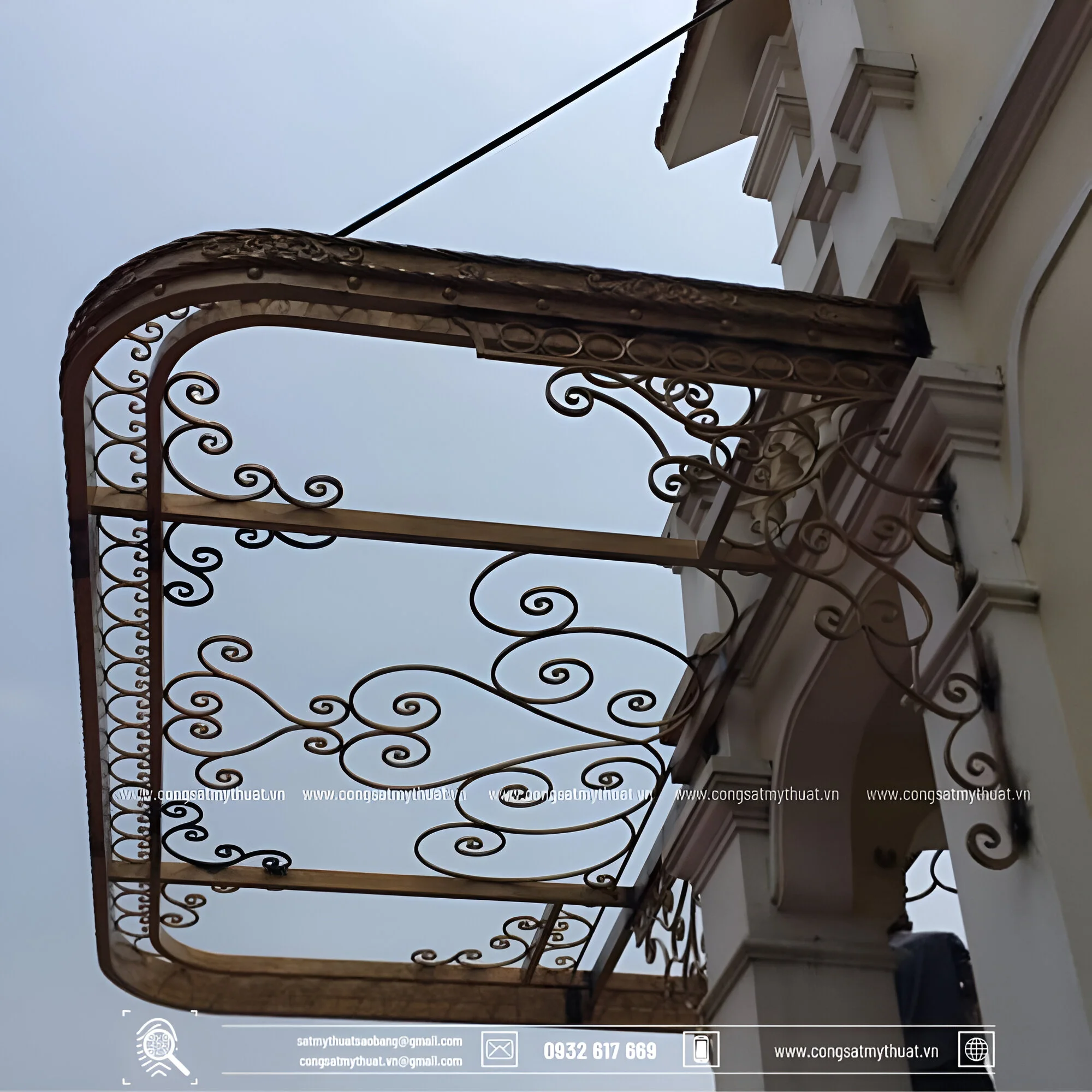 Mái kính sắt mỹ thuật