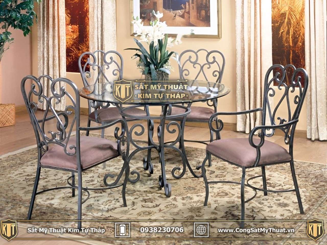 Chân bàn sắt cổ điển 