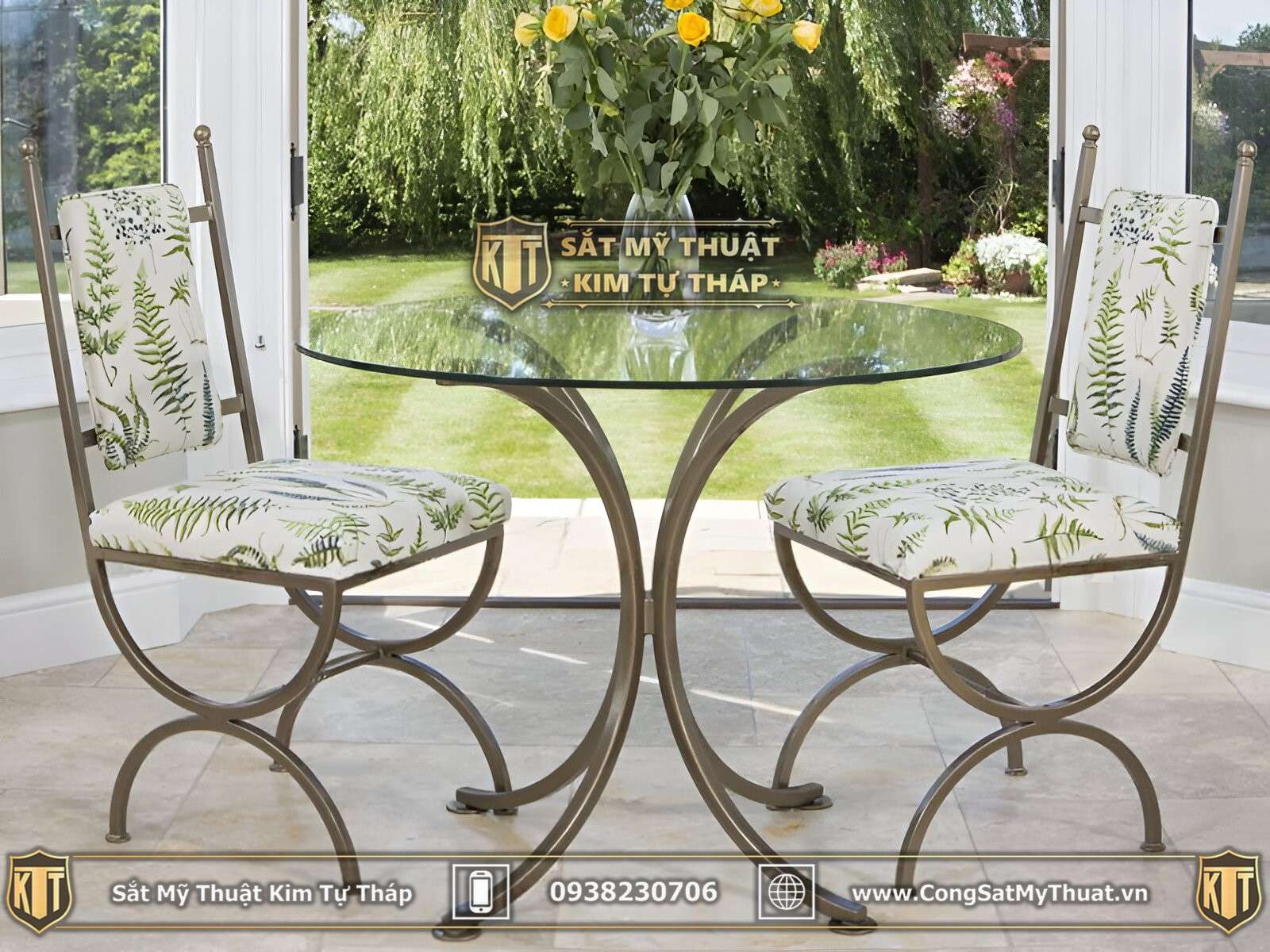 Mẫu chân bàn sắt mỹ nghệ đẹp 