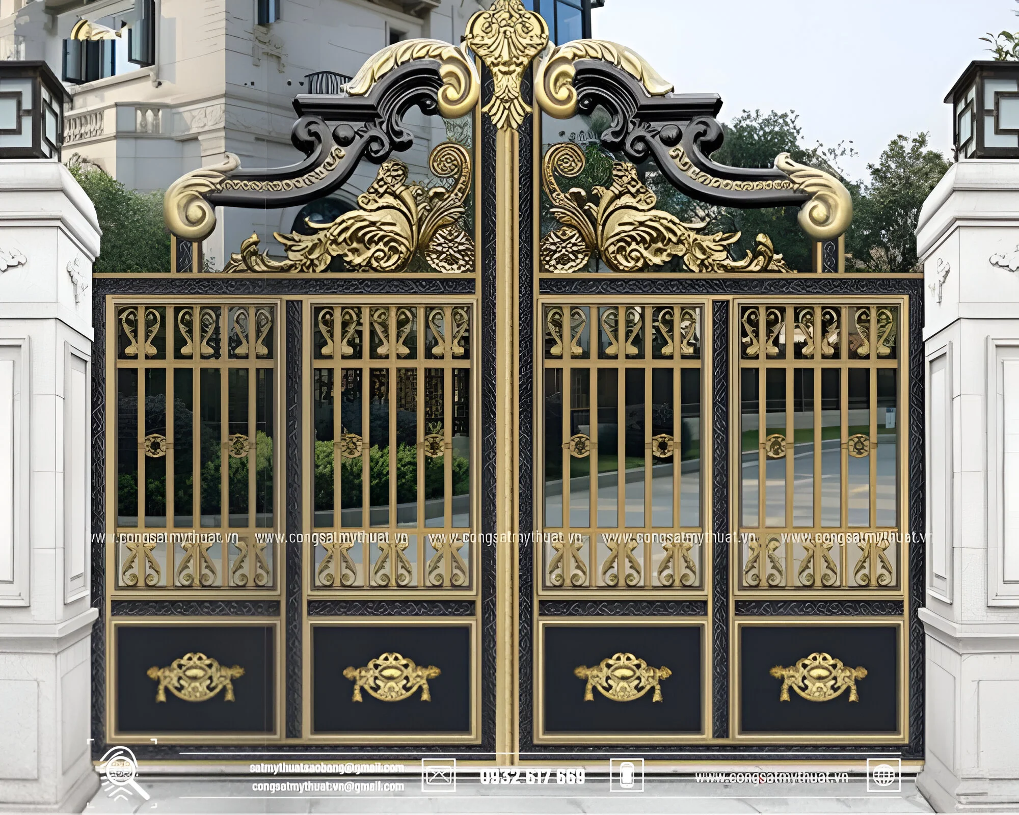 100+ Mẫu cổng nhà đẹp ở nông thôn được ưa chuộng nhất 2025 Cổng nhà đẹp ở nôn thôn nhôm đúc