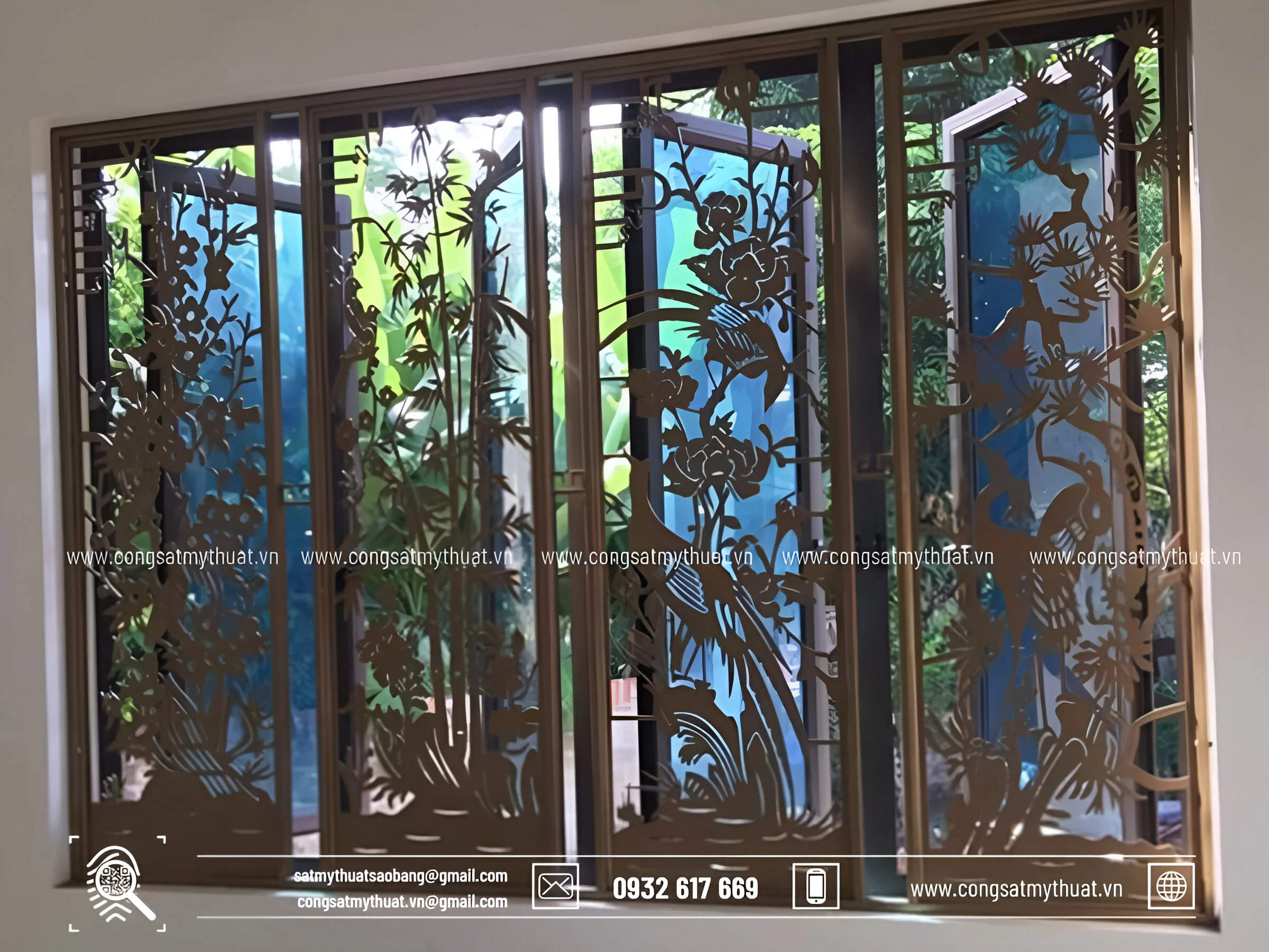 Mẫu hoa sắt cửa sổ cắt CNC