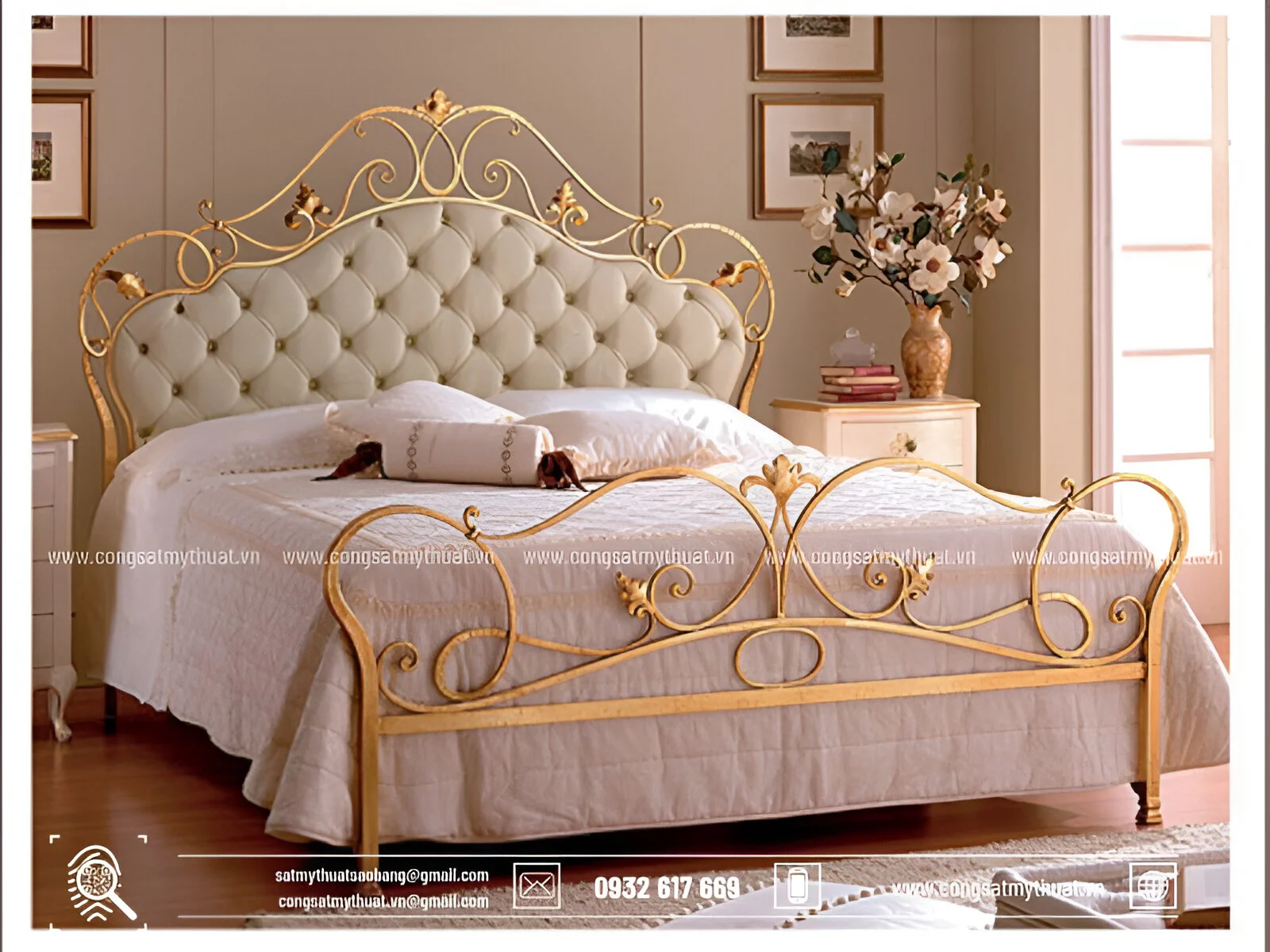 101+ Mẫu giường sắt mỹ thuật đẹp lộng lẫy đẳng cấp nhất 2025 Giường sắt nghệ thuật