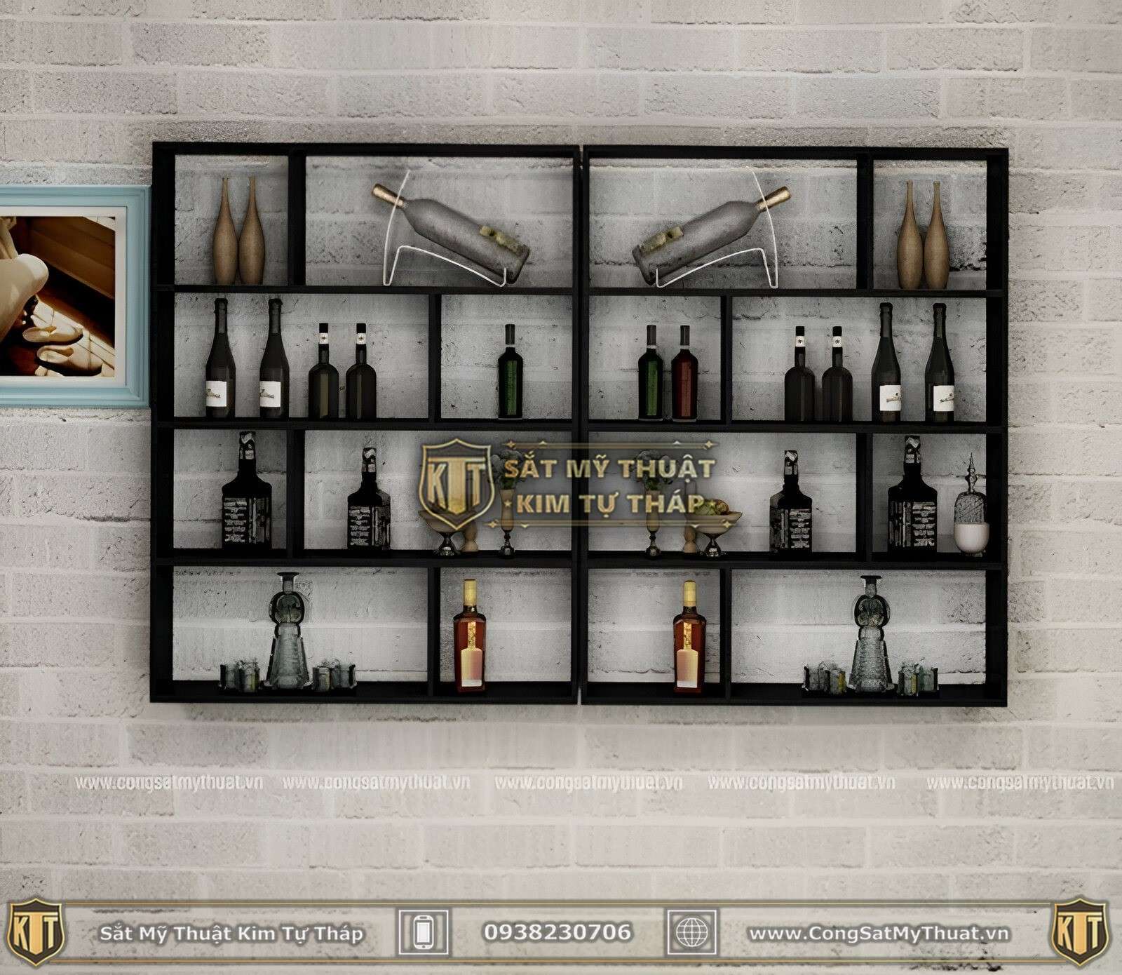 Kệ sắt nghệ thuật sang trọng