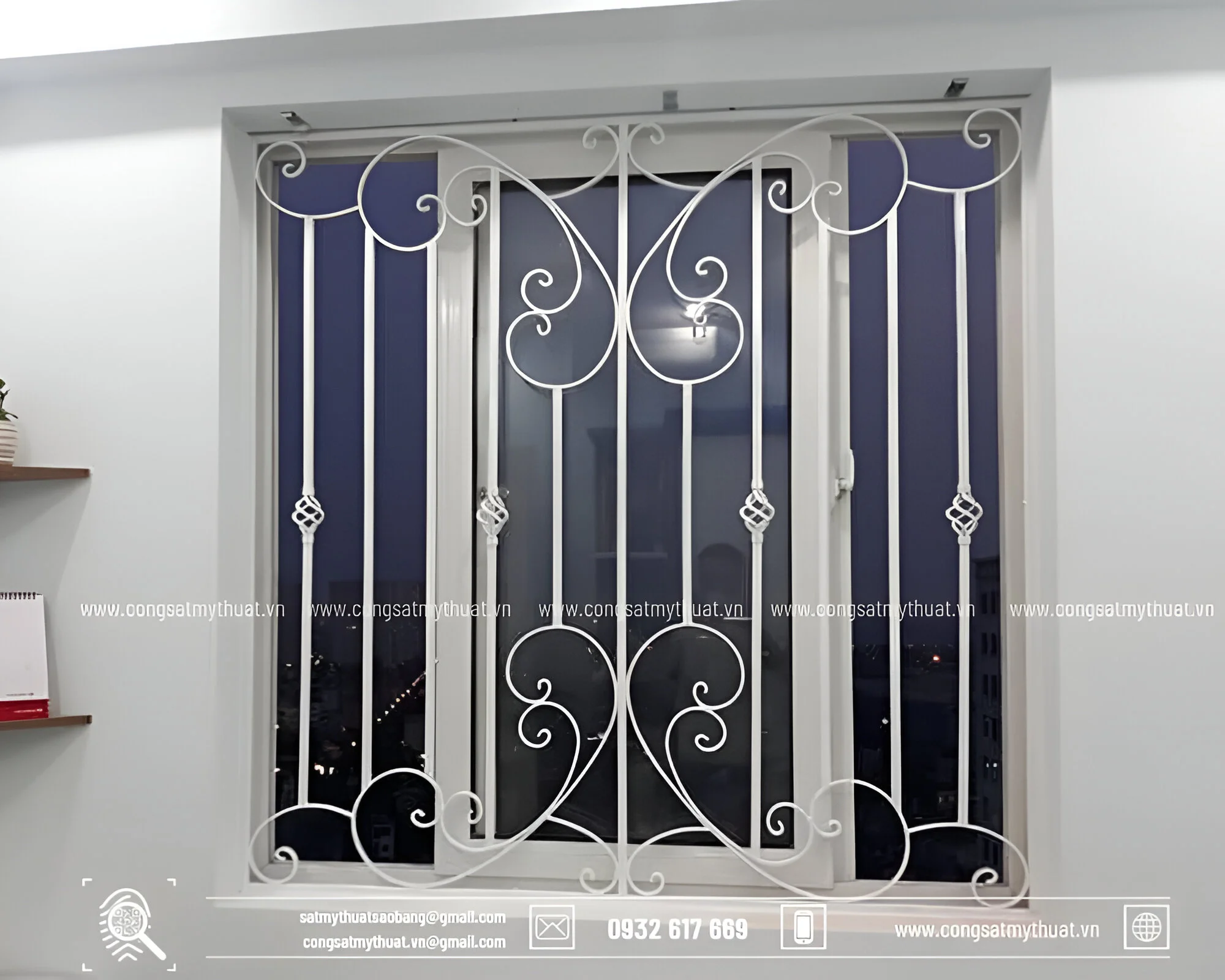 Mẫu hoa sắt cửa sổ hiện đại