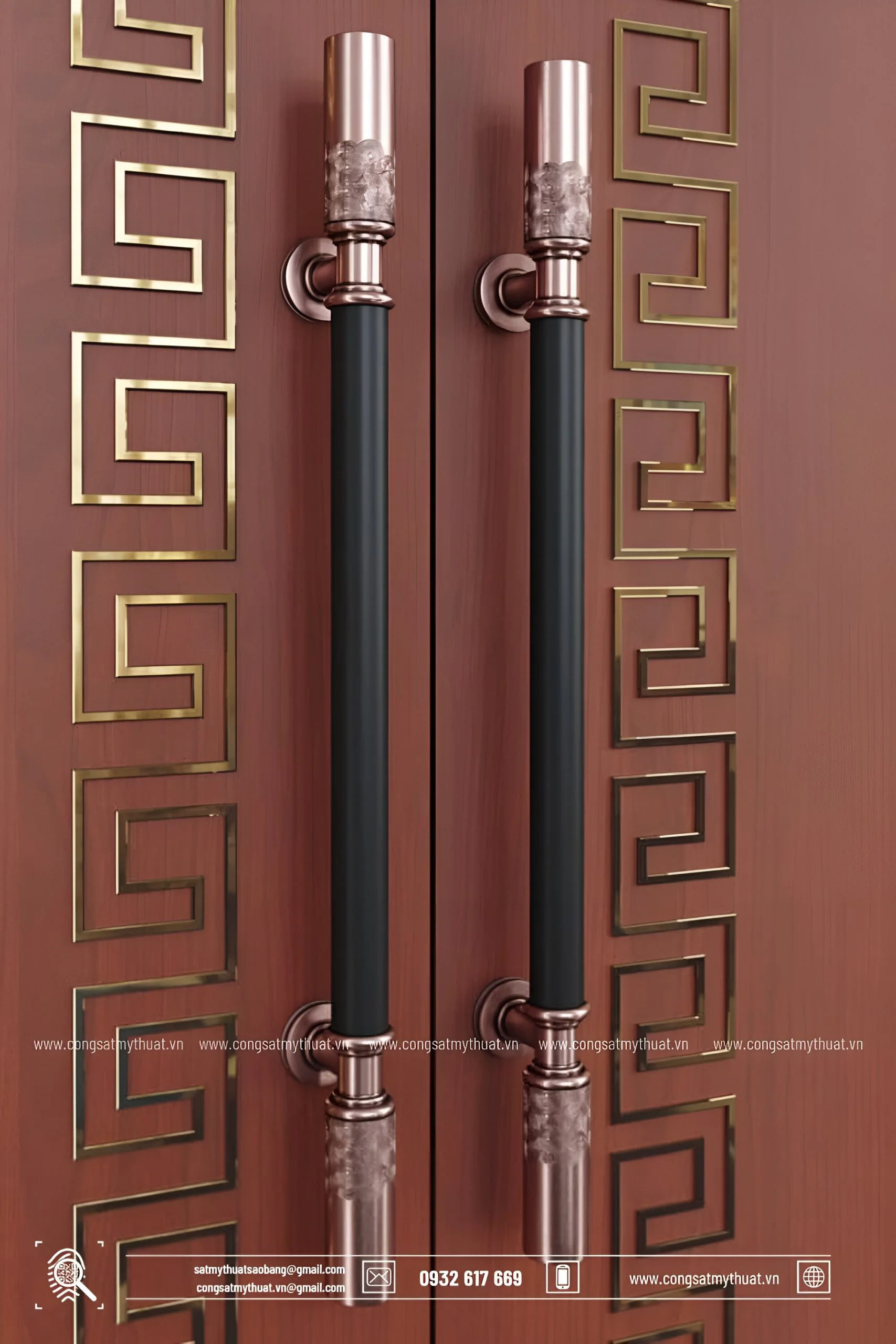52+ Mẫu tay nắm cửa sắt nghệ thuật đẹp được ưa chuộng nhất Tay nắm cửa sắt mỹ thuật dạng thanh trụ
