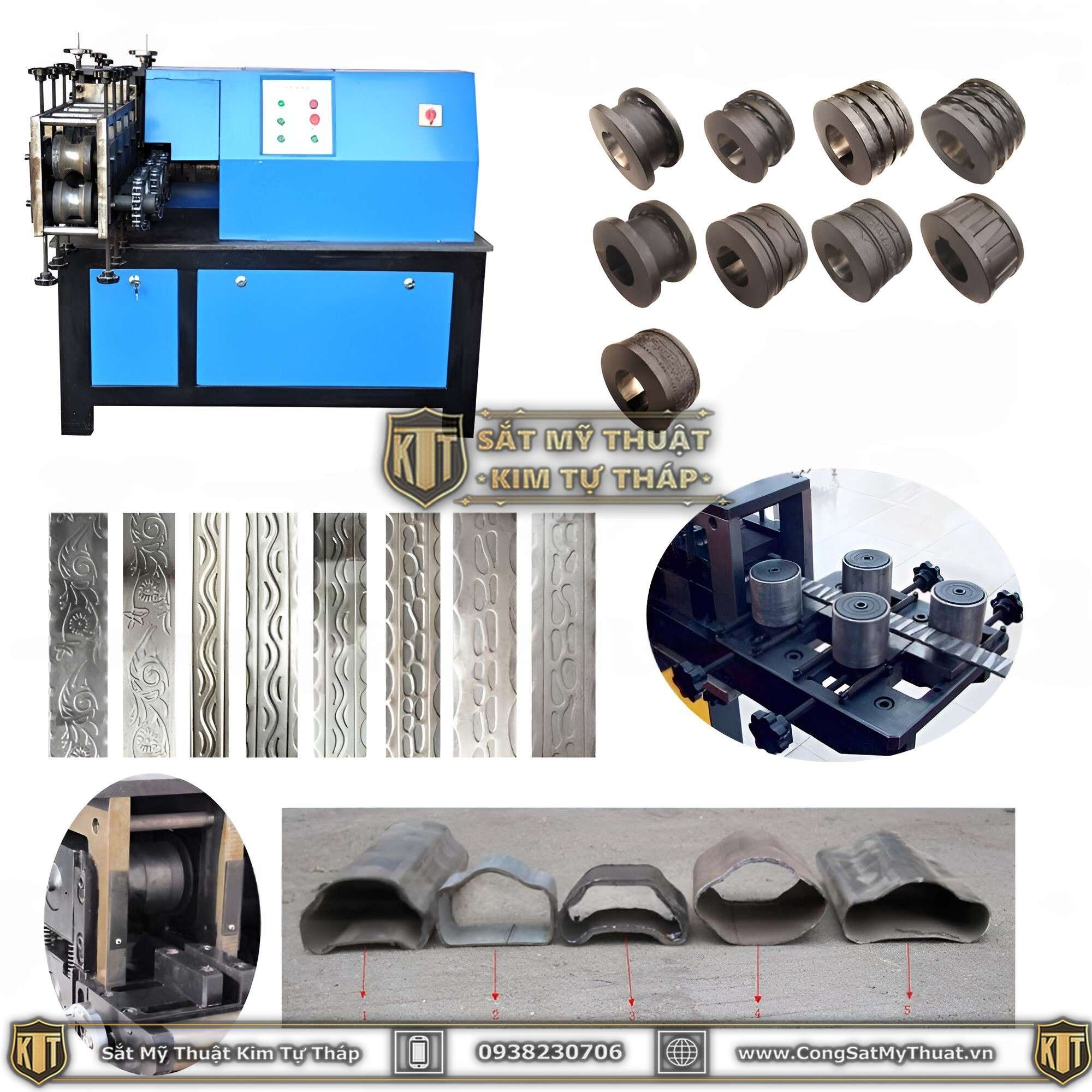 Máy uốn sắt hộp hoa văn đa năng - Kata