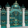 Cổng mỹ thuật CSSB-0006 màu xanh ngọc KTT037