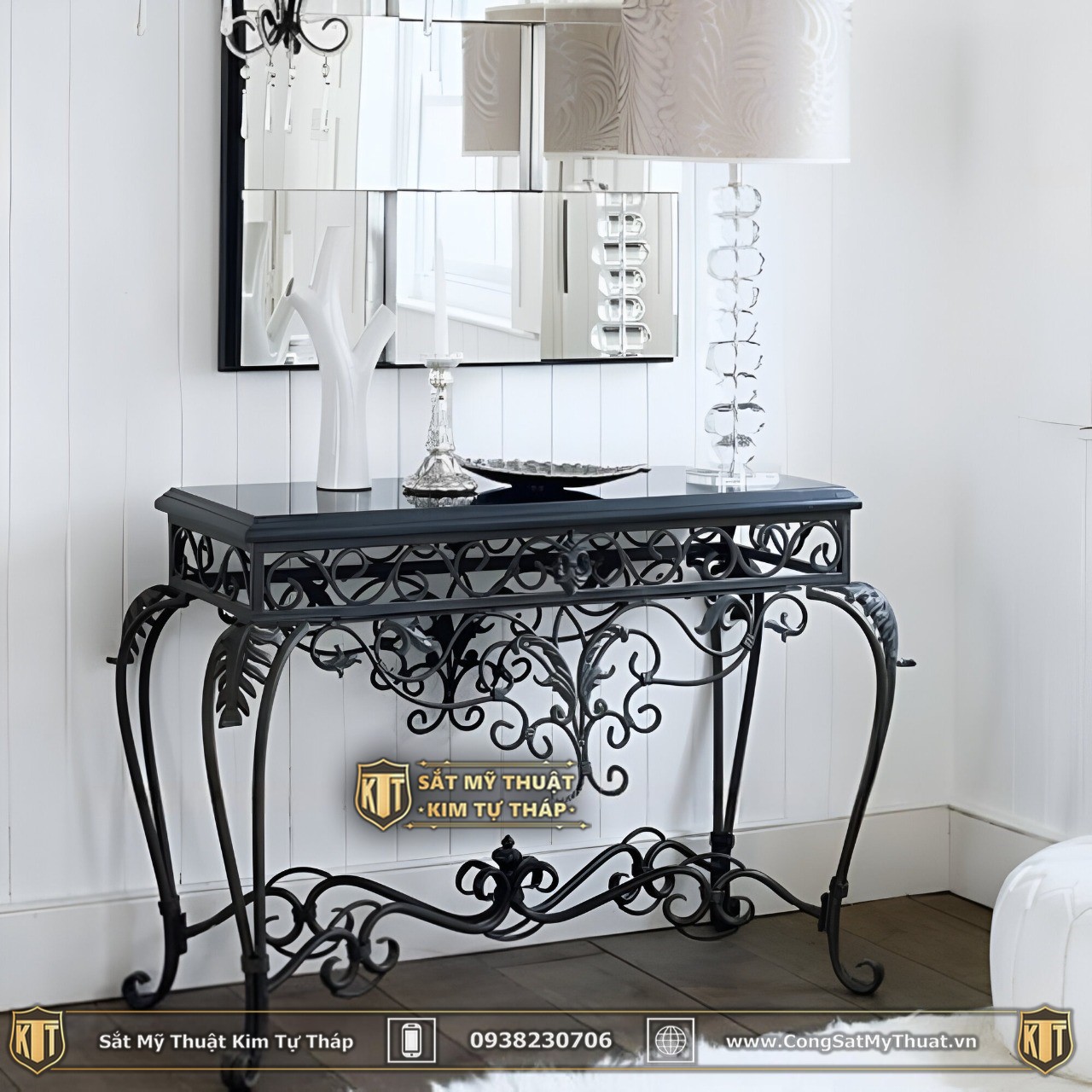 Mẫu chân bàn sắt mỹ thuật đẹp thời thượng 